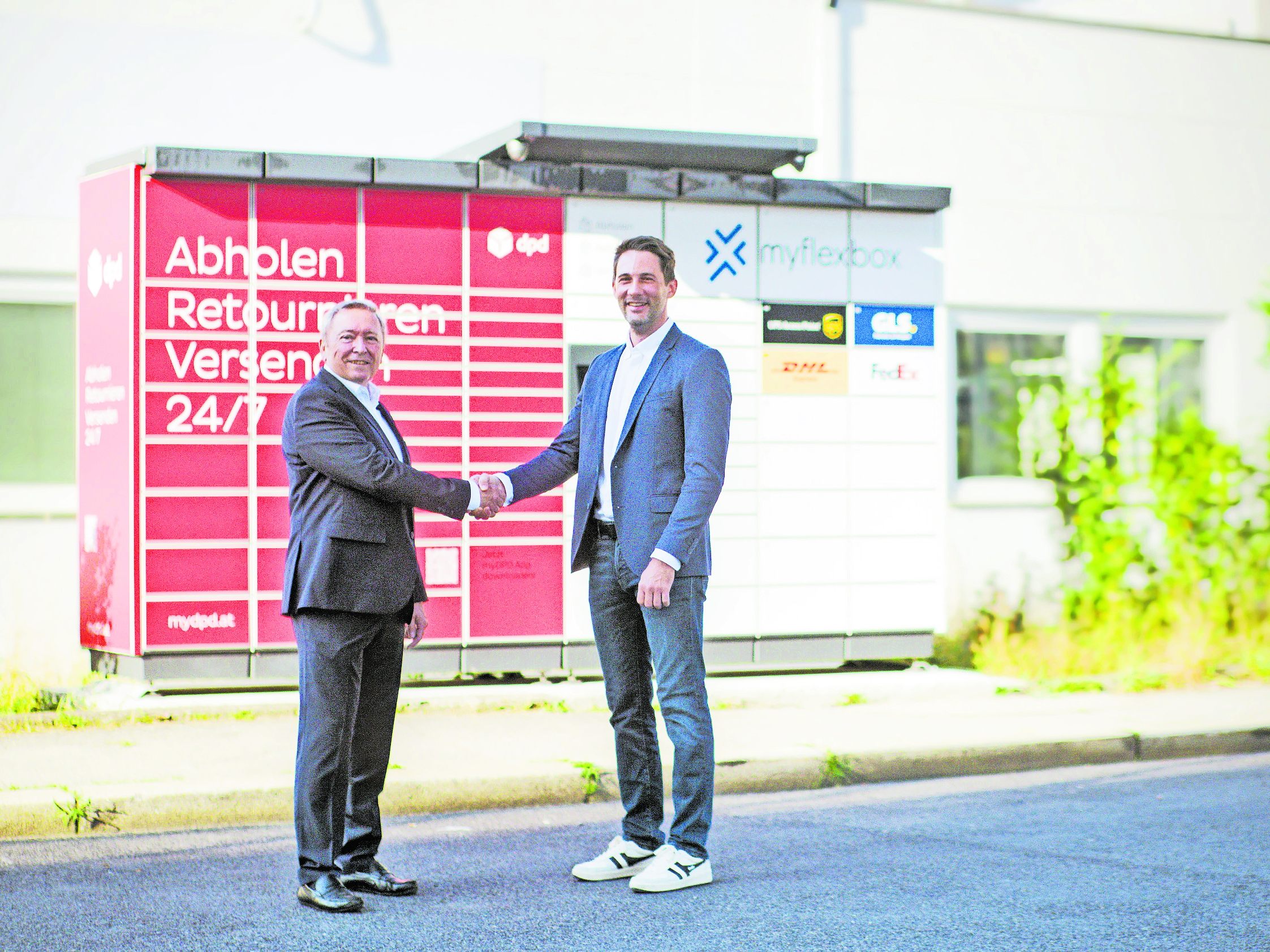Eine starke Kooperation: DPD und myflexbox. Fotos: myflexbox, Lukas Mühlleit