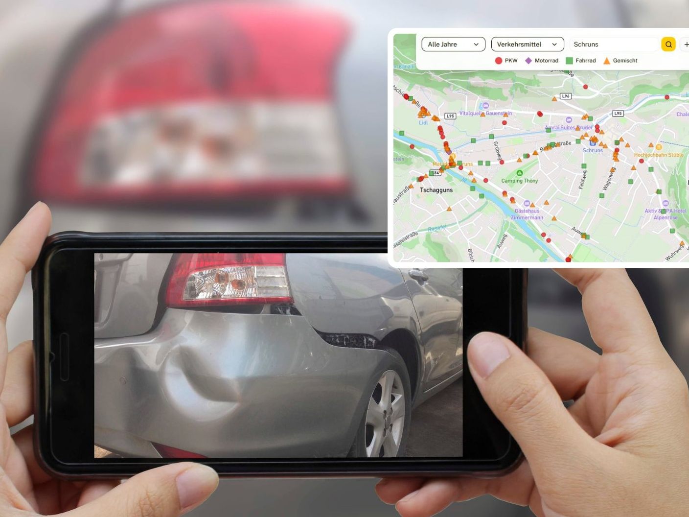 Verkehrsunfälle in Schruns: Ein Jahrzehnt im Überblick.